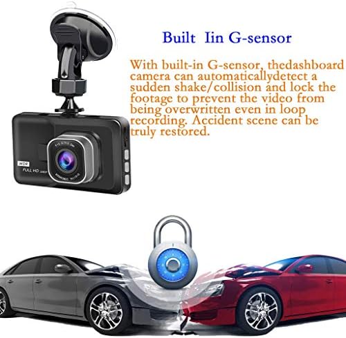 E-SHOW AĞACI Çizgi Kam 1080 P DVR Kamera Araba Sürüş Kaydedici 3 İnç Sürüş Kamera LCD Ekran, 170°Geniş Açı, WDR, park monitörü