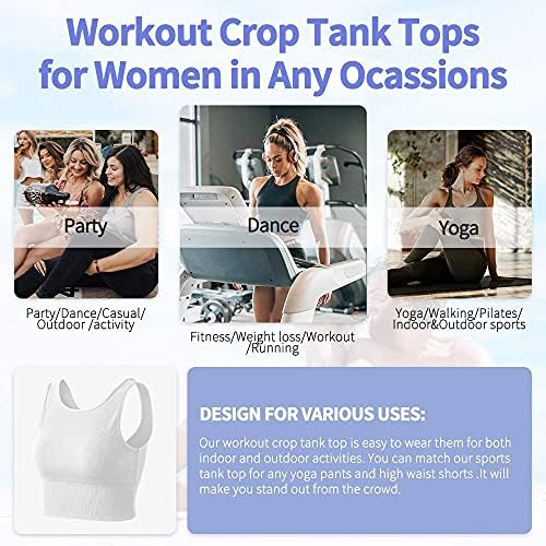Egzersiz Kırpma Tankı Üstleri Kadınlar ıçin Katı Konfor Kolsuz Gömlek ıçin Rahat Spor Spor Yoga Geri Dönüşümlü Nervürlü Tops