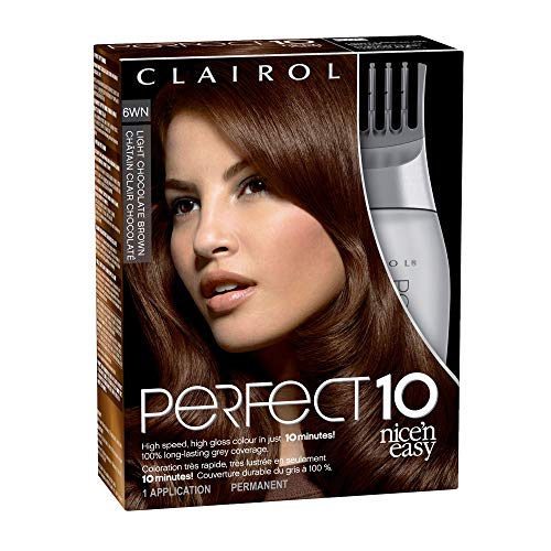 Clairol Nice'n Easy Perfect 10 Kalıcı Saç Boyası, 6WN Açık Çikolata Kahverengi Saç Rengi, 1 Adet