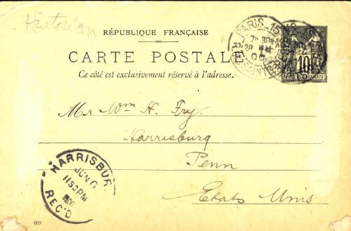 Frederic Bancroft-05/25/1900 İmzalı Posta Kartı