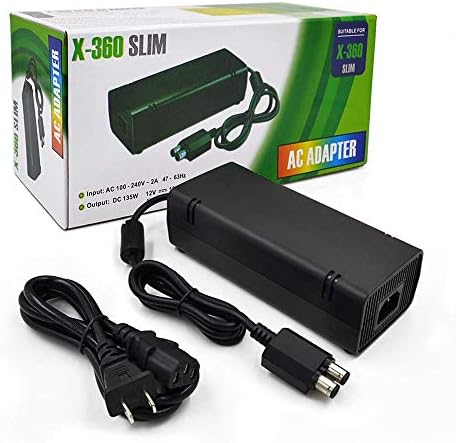 Xbox 360 Slim için AC Adaptör, Yudeg Güç Kaynağı Kablosu ile Xbox 360 Slim Konsolu için Yedek Şarj Güç Tuğla