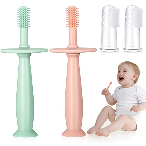4 Adet Bebek Diş Fırçası Bebek 360 Derece Diş Fırçası Bebek Parmak Diş Fırçası 6 Ay ila 4 Yaşında Diş Çıkarma Diş Fırçası Bebekler