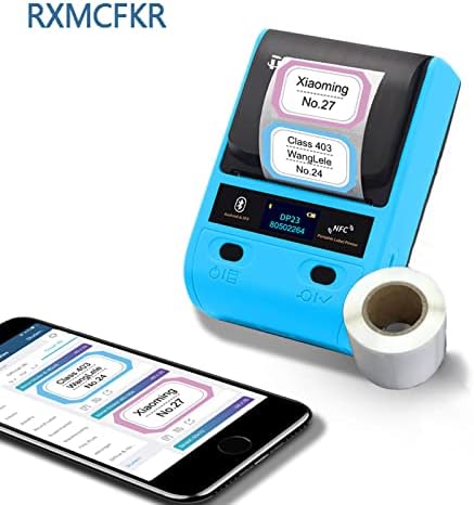 RXMCFKR Etiketleme Makinesi, Taşınabilir Etiket Yazıcısı, Bluetooth Etiket Makinesi, Android ve iOS Sistemi ile Uyumlu, Giyim,