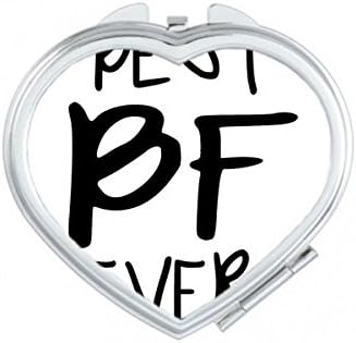 En iyi BF Hiç sevgililer Günü Tırnaklar için Erkek Arkadaşı Aşk Kalp Kompakt makyaj cep aynası Taşınabilir Sevimli Küçük El