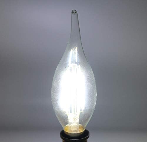 JCKing (8 paketi) AC 110 V-130 V 2 W E12 Dim LED Filament Ampuller Mum Alev ipucu LED ampul, LED Vintage antik avize ışık soğuk