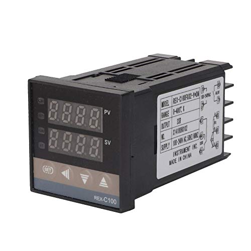 AC PID LED Sıcaklık Kontrol Cihazı 110V-240V 0-400 ℃, 25A SSR Katı Hal Rölesi, M6 termokupl Sensörü K Sıcaklığı, Kimya Endüstrisi