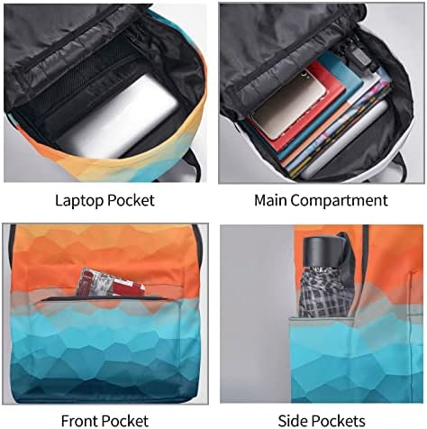Degrade renk tasarım Büyük kapasiteli moda baskılı dayanıklı sırt çantası Unisex rahat kadın seyahat Sırt çantası
