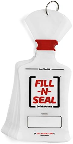 (25) Fill-N-Seal ile 6oz Sıvı Isı Yalıtımlı Torbalar, Huniye Gerek Yok, TSA Onaylı, %100 Esnek ve BPA İçermez!