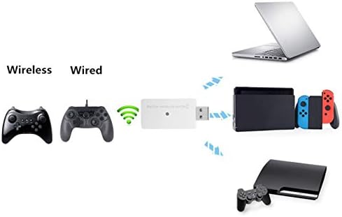 Kablosuz Dönüştürücü Yüksek Performanslı Bluetooth Denetleyici Adaptörü Bluetooth Denetleyicisi,PS4 Switch Oyun Konsolu için