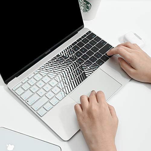 CaSZLUTİON Ultra İnce Klavye Kapak Koruyucu Silikon Cilt için MacBook 12 İnç A1534 ve MacBook Pro 13 İnç Dokunmatik Bar Olmadan