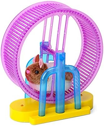 YMXDHZ Küçük hayvan oyuncaklar Hamster Rulo elektrikli oyuncak led ışık Peluş Hamster Koşucu Koşu Kafes Topu Garip led ışık