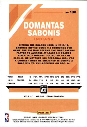 2019-20 Donruss Optik 138 Domantas Sabonis Indiana Pacers NBA Basketbol Ticaret Kartı