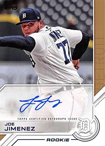 2017 Topps Güncellemesi Selam İmzaları SA-JJ Joe Jimenez Otomatik İmza Detroit Tigers Resmi MLB Beyzbol Ticaret Kartı Ham