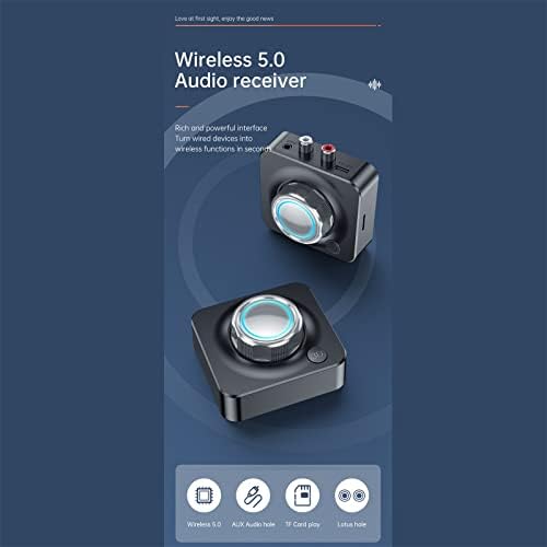 MP3 Çalar Alıcısı Bluetooth 5.0 Ses Alıcısı Sdapter TF Kartı Takabilir MP3 Çalar (siyah)