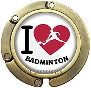 Ben Aşk Badminton El Yapımı çanta kancası Fotoğraf Takı Hediye Antrenör doğum günü hediyesi Lass jewelry-MT383 (W1)