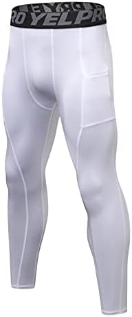 LBJTAKDP erkek Sıkıştırma Tayt Koşu Pantolon Baselayer Legging Elastik Sıkı Tayt Spor Baskı Pantolon