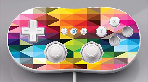 Renkli gökkuşağı Yorgan tasarım Vinil Decal Sticker cilt tarafından egeek amz Wii Klasik denetleyicisi için