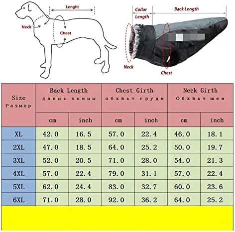 NJDAUTO Giyim ve Aksesuarları Büyük Köpek Ceket, Kürk Yaka, Kış Pet Giysi, Büyük Köpek Ceket ile Ayrılabilir Kayış, Bulldog