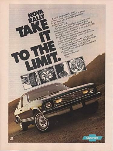 Dergi Baskı Reklamı: 1977 Chevy Nova Rallisi, Sınıra Götürün.Tadını çıkarmak