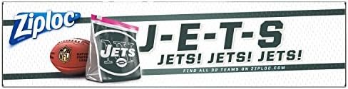 Ziploc Slider Depolama Galon Çantası, Kapmak ve atıştırmak, Tailgating veya homegating için harika, 20 Count-NFL New York Jetleri
