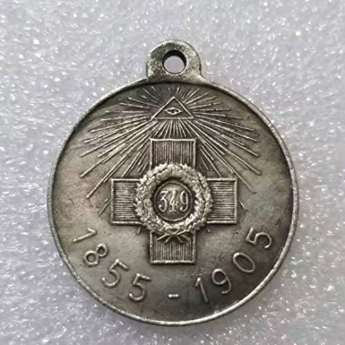 VanSP Kopya 1855-1905 Gümüş Kaplama hatıra parası Rus Rozeti Madalya-SSCB Onur Cesaret Ödülleri Madalya Hatıra Parası Çoğaltma