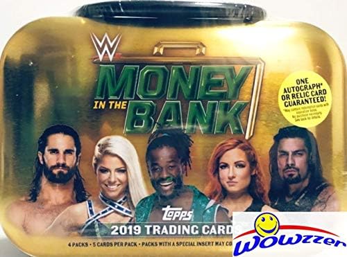 Wowzzer 2019 Topps WWE Güreş PARA bankada ÖZEL Fabrika Mühürlü MİNİ EVRAK çantası TENEKE İMZA veya KALINTI ile! Alexa Bliss,
