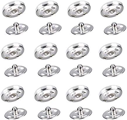 Düğmeler Dikiş El Sanatları için 4 Delik Dikmek-On Yapış Düğmeler 10mm Siyah Yapış Bağlantı Elemanları Dikiş Basın Düğmesi