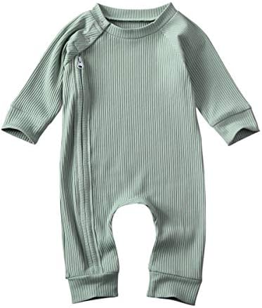 Kuriozud Unisex Erkek Bebek Kız Fermuar Romper Tulum Tek Parça Kıyafetler