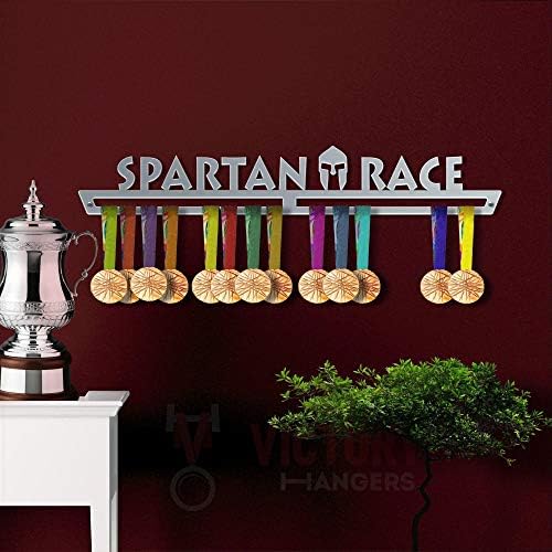 ZAFER ASKILARI Spartalı Yarış Madalyası Askı Ekranı Duvara Monte Ödül Metal Tutucu - Şampiyonlar için %100 Paslanmaz Çelik