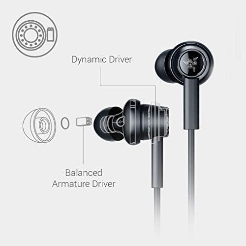 Razer Hammerhead Duo Kablolu Kulaklıklar: Özel Ayarlı Çift Sürücü Teknolojisi-Sıralı Mikrofon Sessiz Anahtarı-Alüminyum Çerçeve-Örgülü