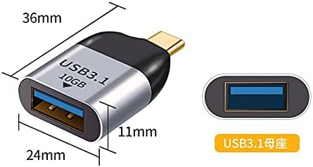 Xiwai USB 3.1 Tip C Erkek Konak USB3.0 Tip A Kadın OTG Veri 10 Gbps Adaptörü Laptop ve Telefon için