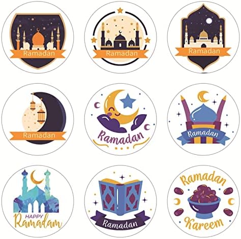 90 Adet / Rulo Sarma Etiketler Etiketler Müslüman Eid Festivali Tarzı Tasarım Hediye Çıkartmalar Eid Hediye Süslemeleri Ramazan