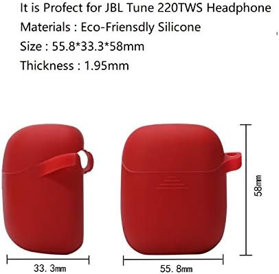 leiminger JBL Tune 220TWS için Kılıf, Premium Silikon Kılıf Kapak Cilt, tam Koruyucu Kapak Çizilmeye Dayanıklı ve Darbeye Dayanıklı