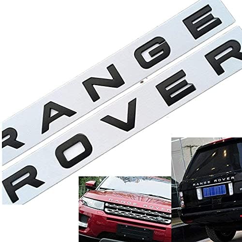 3D Siyah fit Range Rover Mektuplar Amblem Çıkartmalar, golf sopası kılıfı Hood Ön Spor Hattı Rozeti Mektup Amblem Range Rover