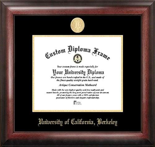 Kampüs Görüntüleri NCAA California Altın Ayılar Berkeley Altın Kabartmalı Diploma Çerçevesi Çok Renkli Bir Boyut
