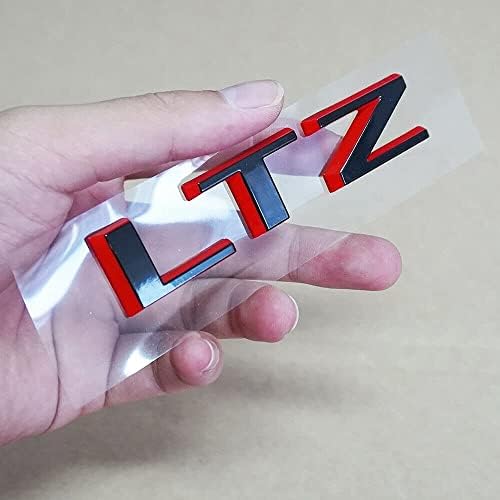 Kiti Set 4 Pc 2019-2021 Silverado LTZ Bagaj Kapağı Çamurluk Mektup Amblem Tabela Rozeti Sticker ile Uyumlu Silverado (Kırmızı