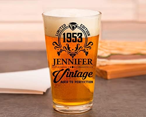 Prezzy Kişiselleştirilmiş Vintage 69 Yıl Sınırlı Sayıda bira bardağı 1953 Doğum Günü Içme Bardağı Baba Est 2022 bira bardağı