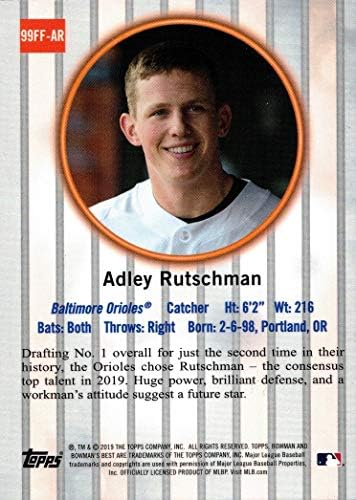 2019 Bowman'ın En İyi 1999 Franchise Favorileri 99FF-AR Adley Rutschman Beyzbol Kartı