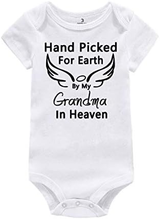 WİNZİK Bebek Bodysuit Kıyafet El Aldı için Toprak tarafından Benim Büyükbaba Büyükanne Cennet Erkek Kız Romper Tulum Gömlek