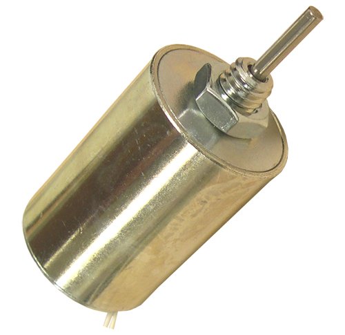 MSS Borulu Solenoid, İtme Tipi, 6.0 Volt DC Darbeli (%10) Görev, 1.50 (38 mm) Çap X 2.19 (56 mm) L.-ABD'de üretilmiştir