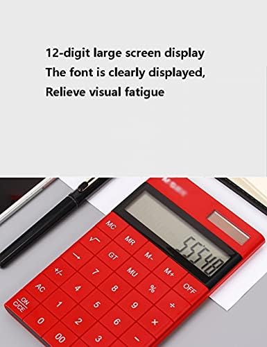 zdz Taşınabilir Çift Güç Çok Fonksiyonlu Bilimsel Hesap Makinesi, 12 Haneli Büyük Ekran Düğmeleri Taşınabilir Tablet Hesap