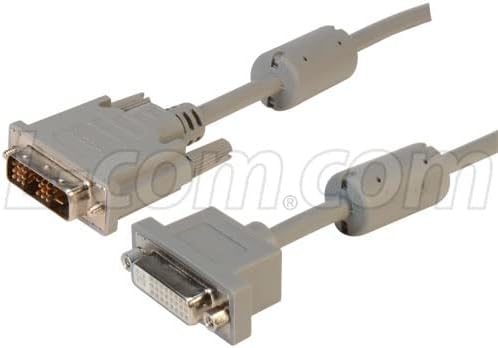 L-Com/Sonsuz Elektronik-PMDVI-DSLMF - 3-Premium Panel Montajlı DVI - D Tek Bağlantılı Erkek / Dişi Kablo Grubu 3ft