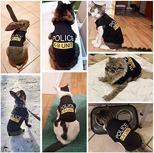 Köpek T-Shirt Pet Polis Köpek Kedi Giysileri Yaz Kostümleri Köpek Gömlek, nefes Kıyafetler Yelek Giyim için Ekstra Küçük Orta