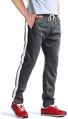 MAGCOMSEN erkek Joggers Kırışıklık-Ücretsiz Sweatpants Hafif İpli Fermuar Cepler Egzersiz Koşu Pantolon