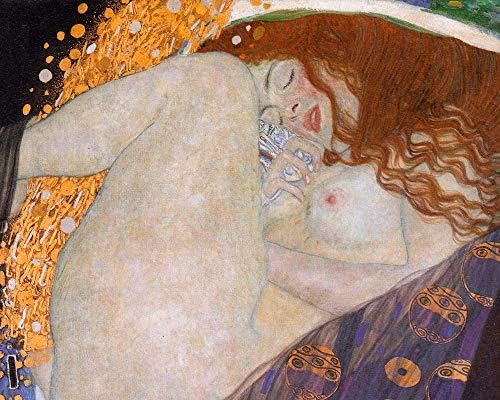 Woodrose Lady ile Fan ve Kadın Portre Koleksiyonu Baskılar Usta Sanatçı Gustav Klimt Yağlıboya Gerçekçilik Çağdaş Renkli için