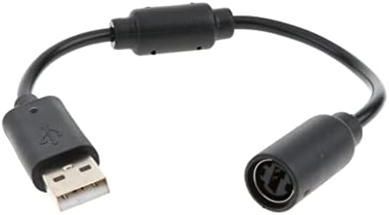 Xbox 360 Denetleyicileri için FAKEME Siyah USB Ayrılıkçı Kablo Değiştirme Kablosu-Açıklandığı gibi siyah