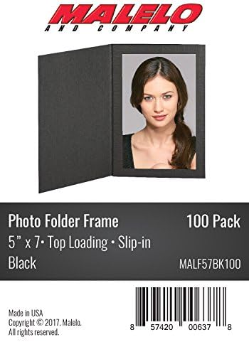 MALELO VE ŞİRKET Siyah Karton Fotoğraf Klasörü Çerçevesi 5x7-100'lü Paket