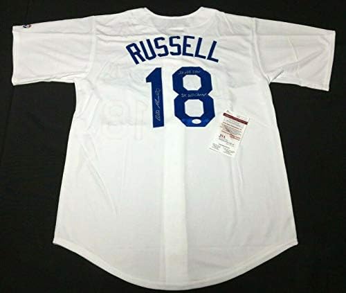 Bill Russell İmzalı Dodgers Forması 3x All-Star/2x WS Şampiyonu JSA WP240655-İmzalı MLB Formaları