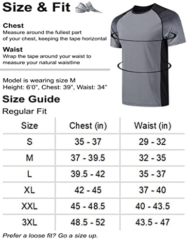 5 Paket erkek Aktif Hızlı Kuru Ekip Boyun T Shirt / Atletik Koşu Gym Egzersiz Kısa Kollu Tee Tops Toplu