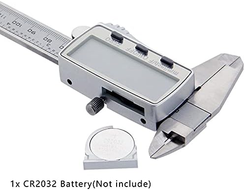 KGEZW LCD Ekran Paslanmaz Çelik 0-150mm Dijital Kumpas Metrik/İnç / Kesir Sürmeli Kumpas Dönüştürmek